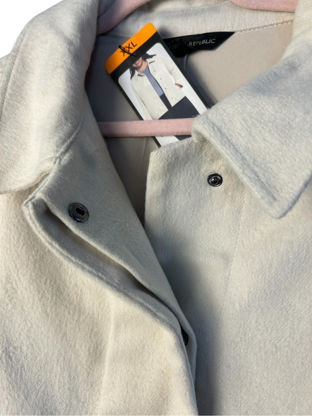 Banana Republic Cream Button-Front Pea Coat Size XXL NWT - Picture 6 of 10